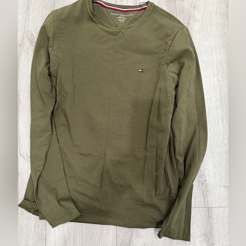Tommy Hilfiger Khaki Long Sleeve Tee